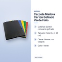 CARPETA MARIOLA CARTON GOFRADO VERDE FOLIO  - características principales