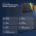 CARPETA MARIOLA CARTON GOFRADO VERDE FOLIO  - resumen de atributos