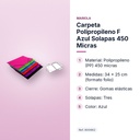CARPETA POLIPROPILENO F AZUL SOLAPAS 450 MICRAS - características principales