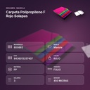 CARPETA POLIPROPILENO F ROJO SOLAPAS  - resumen de atributos