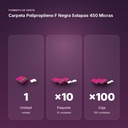 CARPETA POLIPROPILENO F NEGRA SOLAPAS 450 MICRAS  - formato de venta: paquete de 10, caja de 100