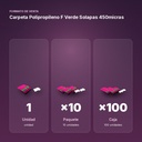 CARPETA POLIPROPILENO F VERDE SOLAPAS  450MICRAS - formato de venta: paquete de 10, caja de 100