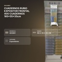 CUADERNOS RUBIO EXPOSITOR FRONTAL 400 CUADERNOS 165x55x35cm - resumen de atributos