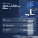 SOPORTE TV DE SUELO IGGUAL SRTV75 CON RUEDAS PARA 32"-75" - resumen de atributos