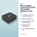 MINI PC IGGUAL TESERACTO I5 1235U 8GB 256GB WINDOWS 11 PRO - características principales