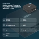 MINIPC IGGUAL TESERACTO PRO I5 1235U 16GB 512GB WINDOWS 11 PRO - resumen de atributos