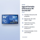 IGGUAL PANTALLA INTERACTIVA 4K ORCHID 86" - características principales