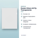 DOSIER UÑERO A4 PP TRANSPARENTE  - características principales