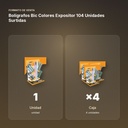 BOLÍGRAFOS BIC COLORES EXPOSITOR 104 UNIDADES SURTIDAS  - formato de venta: caja de 4
