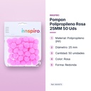 POMPON POLIPROPILENO ROSA 25MM 50 UDS  - características principales