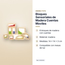 BLOQUES SENSORIALES DE MADERA CUENTAS MOVILES - características principales