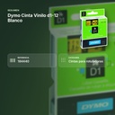 DYMO CINTA VINILO D1-12 BLANCO  - resumen de atributos