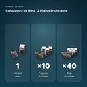CALCULADORA DE MESA 12 DÍGITOS ERICHKRAUSE - formato de venta: paquete de 10, caja de 40