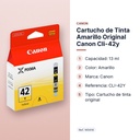 CARTUCHO DE TINTA AMARILLO ORIGINAL CANON CLI-42Y - características principales