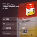 CARTUCHO DE TINTA AMARILLO ORIGINAL CANON CLI-42Y - resumen de atributos