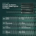CANUTILLO DE PLÁSTICO OVALADO 32MM CAJA 50 UDS NEGRO - resumen de atributos