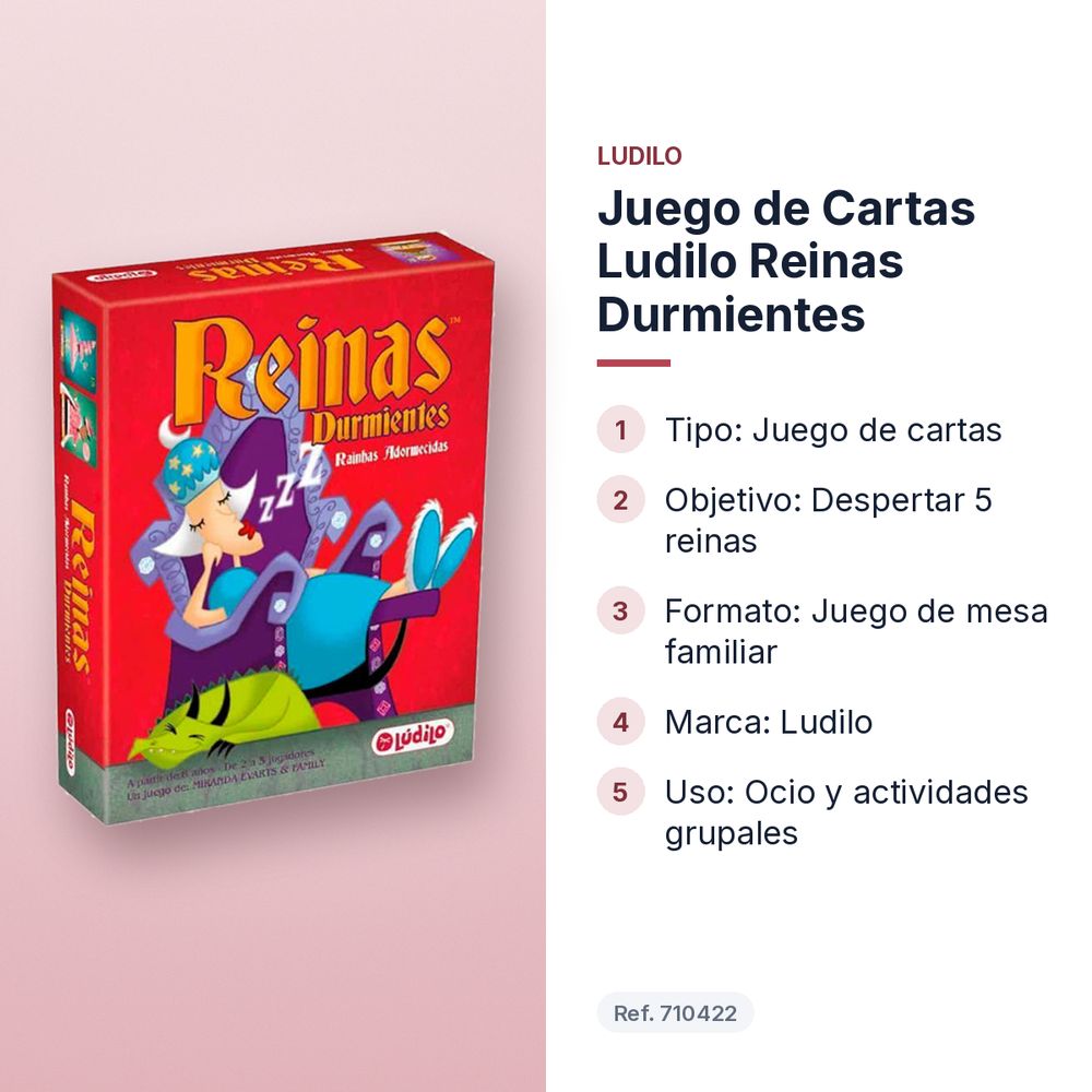 JUEGO DE CARTAS LUDILO REINAS DURMIENTES  - características principales