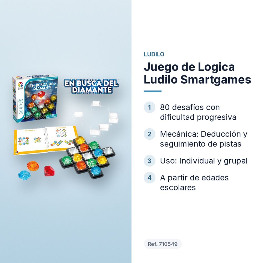 JUEGO DE LOGICA LUDILO SMARTGAMES - características principales