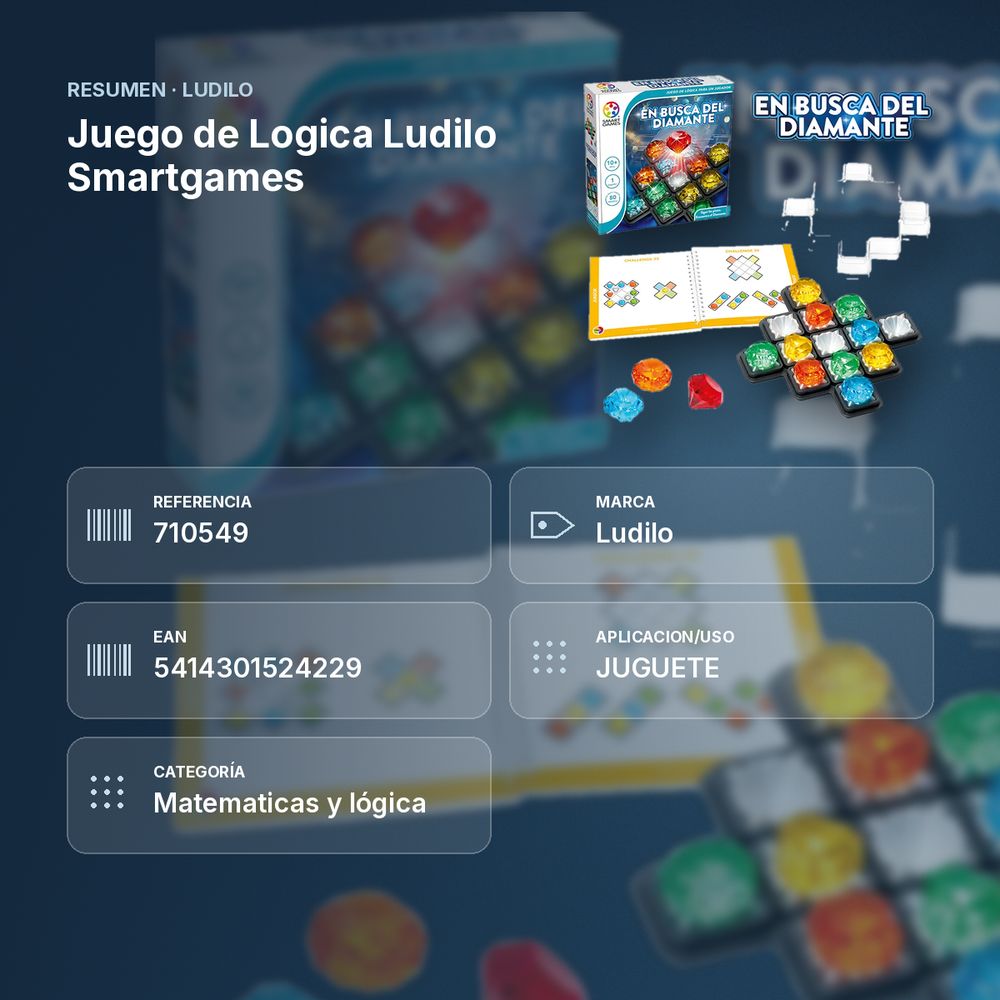JUEGO DE LOGICA LUDILO SMARTGAMES - resumen de atributos