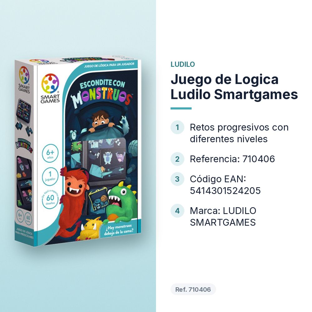 JUEGO DE LOGICA LUDILO SMARTGAMES - características principales