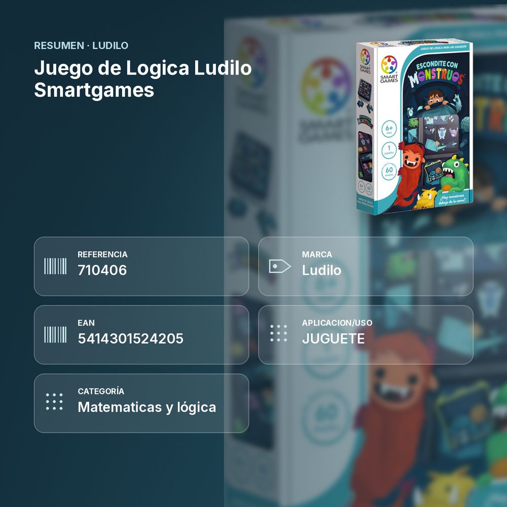 JUEGO DE LOGICA LUDILO SMARTGAMES - resumen de atributos