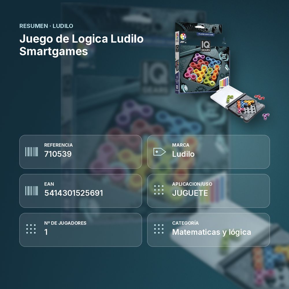 JUEGO DE LOGICA LUDILO SMARTGAMES  - resumen de atributos