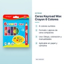 CERAS KEYROAD WAX CRAYON 6 COLORES - características principales