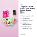JUEGO DE CARTAS LUDILO TACO, VUELTA, CABRA, QUESO, PIZZA  - características principales