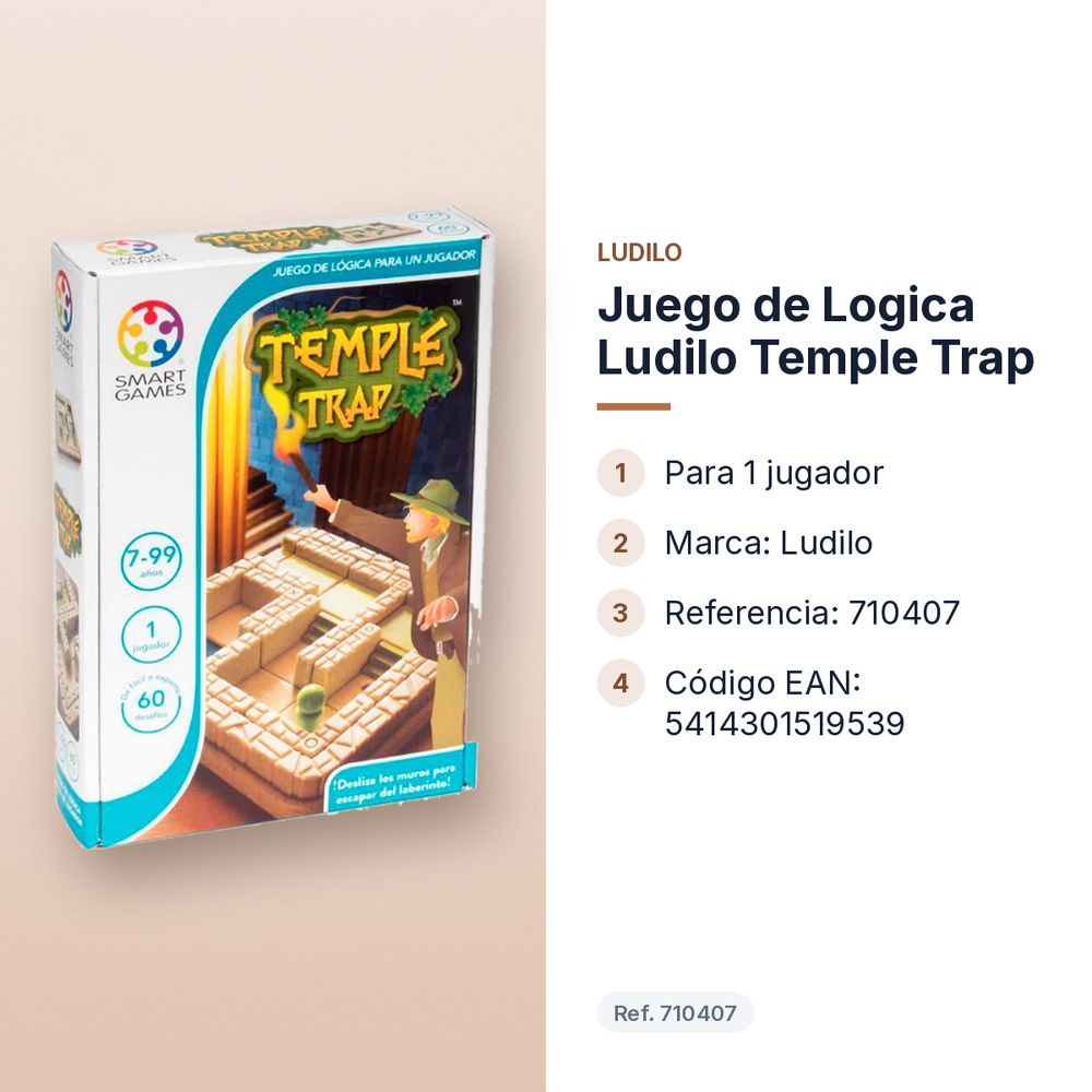 JUEGO DE LOGICA LUDILO TEMPLE TRAP  - características principales