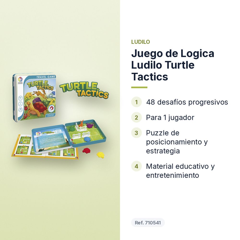 JUEGO DE LOGICA LUDILO TURTLE TACTICS - características principales