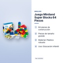 JUEGO MINILAND SUPER BLOCKS 64 PIEZAS - características principales