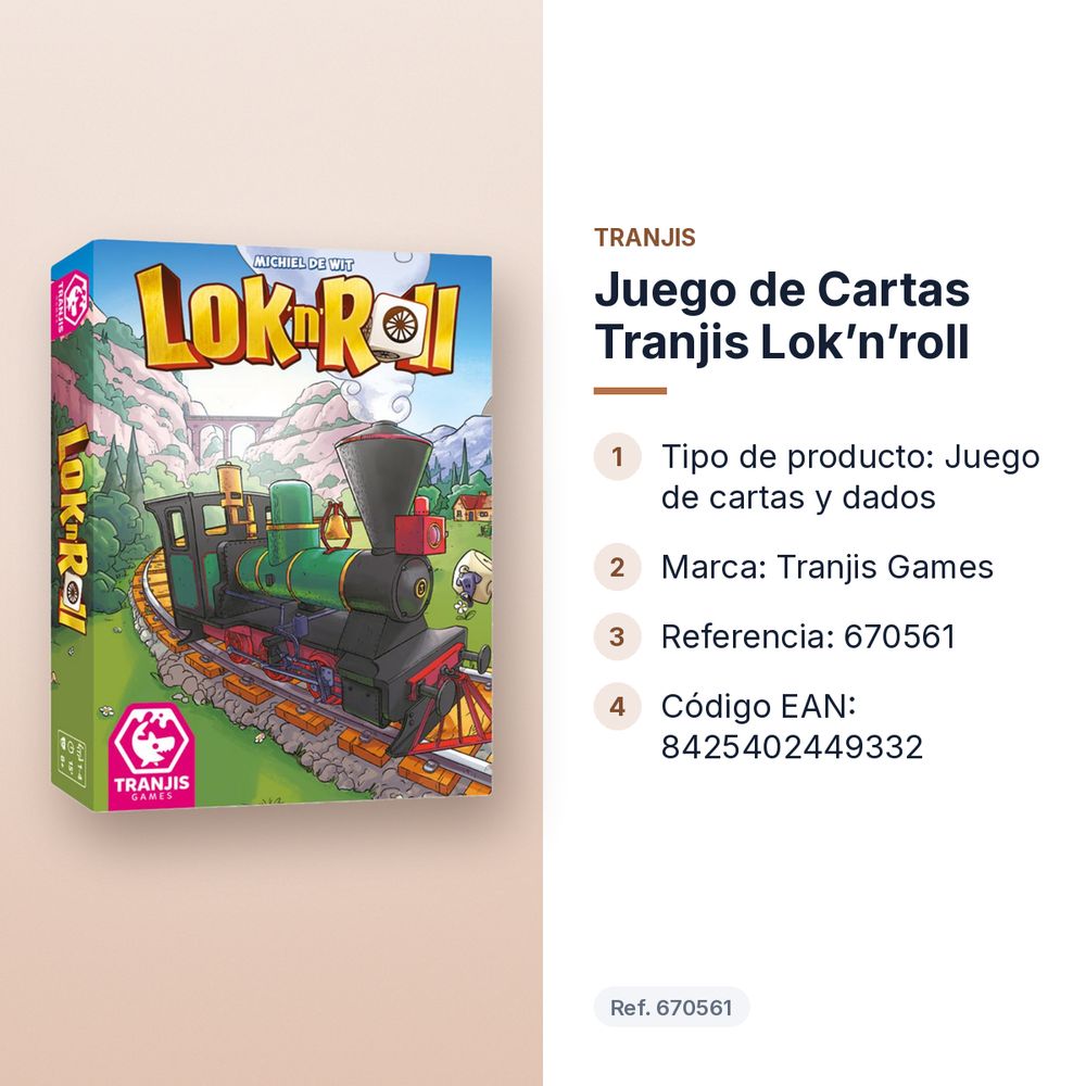 JUEGO DE CARTAS TRANJIS LOK’N’ROLL - características principales