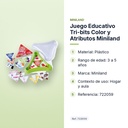 JUEGO EDUCATIVO TRI-BITS COLOR Y ATRIBUTOS MINILAND - características principales