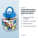 JUEGO MATEMÁTICO CUBOS ENCAJABLES 2CM 100 PIEZAS - características principales