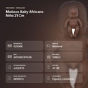 MUÑECO BABY AFRICANO NIÑO 21 CM  - resumen de atributos