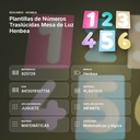PLANTILLAS DE NÚMEROS TRASLÚCIDAS MESA DE LUZ HENBEA - resumen de atributos