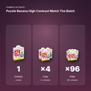 PUZZLE BANANA HIGH CONTRAST MATCH THE BATCH - formato de venta: caja de 4, palé de 96