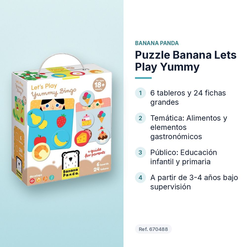 PUZZLE BANANA LETS PLAY YUMMY - características principales