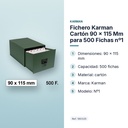 FICHERO KARMAN CARTÓN 90 X 115 MM PARA 500 FICHAS Nº1 - características principales