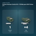 FICHERO KARMAN CARTÓN 90 X 115 MM PARA 500 FICHAS Nº1 - formato de venta: caja de 4