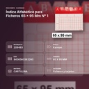ÍNDICE ALFABÉTICO PARA FICHEROS 65 X 95 MM Nº 1 - resumen de atributos