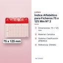 ÍNDICE ALFABÉTICO PARA FICHEROS 75 X 125 MM Nº 2 - características principales