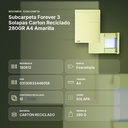 SUBCARPETA FOREVER 3 SOLAPAS CARTON RECICLADO 280GR A4 AMARILLA  - resumen de atributos