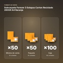 SUBCARPETA FOREVER 3 SOLAPAS CARTON RECICLADO 280GR A4 NARANJA - formato de venta: paquete de 50, caja de 100