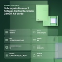 SUBCARPETA FOREVER 3 SOLAPAS CARTON RECICLADO 280GR A4 VERDE - resumen de atributos