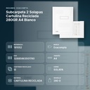 SUBCARPETA 2 SOLAPAS CARTULINA RECICLADA 280GR A4 BLANCO - resumen de atributos