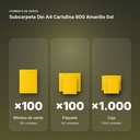 SUBCARPETA DIN A4 CARTULINA 80G AMARILLO SOL - formato de venta: paquete de 100, caja de 1000