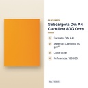 SUBCARPETA DIN A4 CARTULINA 80G OCRE - características principales