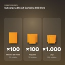 SUBCARPETA DIN A4 CARTULINA 80G OCRE - formato de venta: paquete de 100, caja de 1000