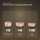 PRECINTO TESA PVC TRANSPARENTE 50MM×66 M - formato de venta: paquete de 6, caja de 36